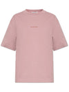 Logo Crew Neck Short Sleeve T-Shirt Pink - ACNE STUDIOS - BALAAN 1