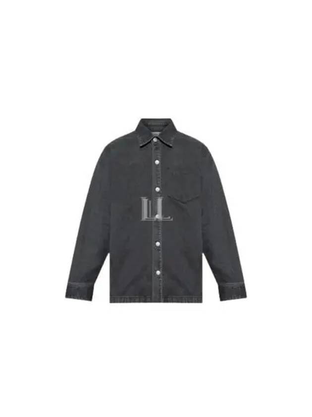 De Coeur Embossed Overshirt Jacket Black - AMI - BALAAN 2