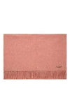 Logo Wool Fringe Scarf Rose Melange - ACNE STUDIOS - BALAAN 6