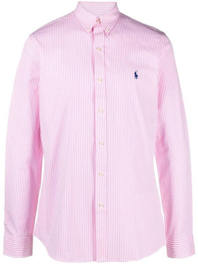 logo embroidery striped shirt 710929344 - POLO RALPH LAUREN - BALAAN 2