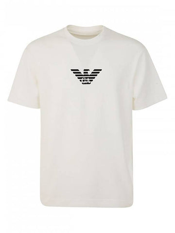 Logo Cotton Short Sleeve T-Shirt White - EMPORIO ARMANI - BALAAN 1