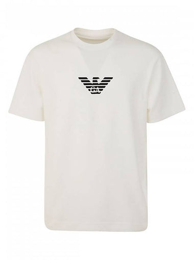 Logo Cotton Short Sleeve T-Shirt White - EMPORIO ARMANI - BALAAN 1