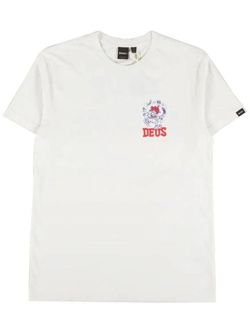 New Red Line T Shirt Vintage White DMP241261B VWH - DEUS EX MACHINA - BALAAN 1