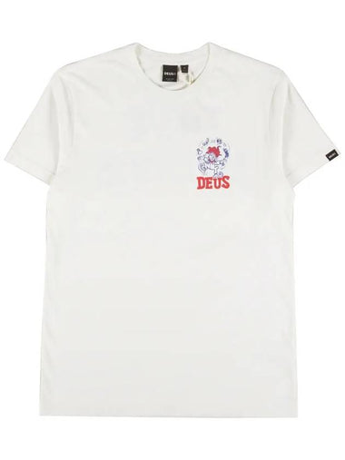 New Red Line T Shirt Vintage White DMP241261B VWH - DEUS EX MACHINA - BALAAN 1