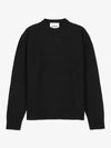 Crewneck Wool Knit Top Black - JIL SANDER - BALAAN 2