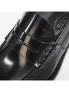 Stamped Monogram Semi-Shiny Leather Loafers Black - TOD'S - BALAAN 6