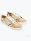 Women s Checked Cotton and Leather Low Top Sneakers Soft Phones - BURBERRY - BALAAN 2