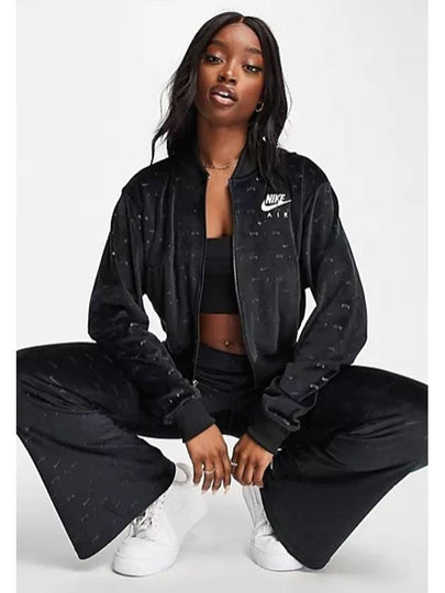 Air Velor Bomber Jacket Black - NIKE - BALAAN 2