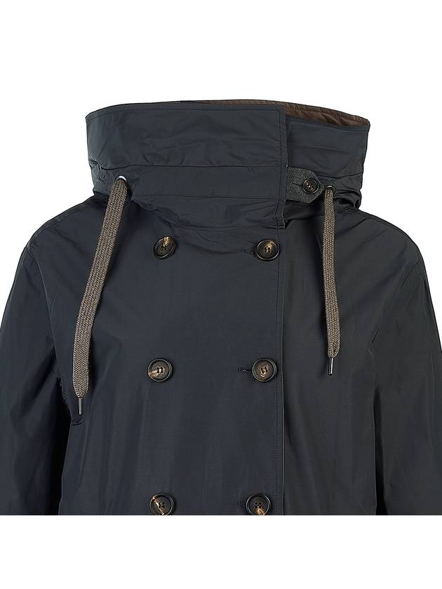 Women's Hooded Jacket Navy - BRUNELLO CUCINELLI - BALAAN 5