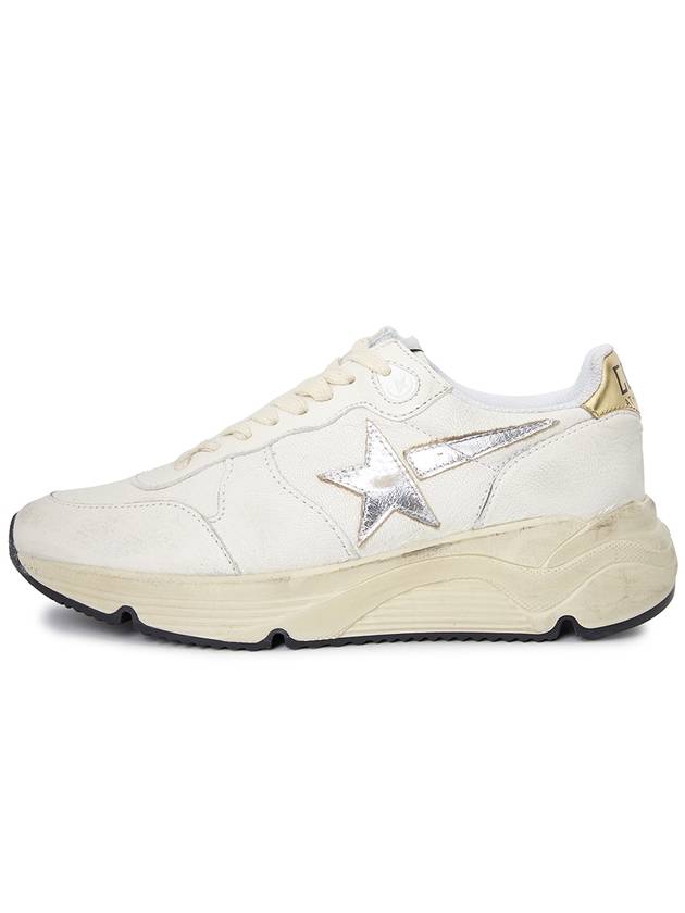 Running Sole In Nappa With Silver Star And Gold Leather Heel Tab Sneakers White - GOLDEN GOOSE - BALAAN 5