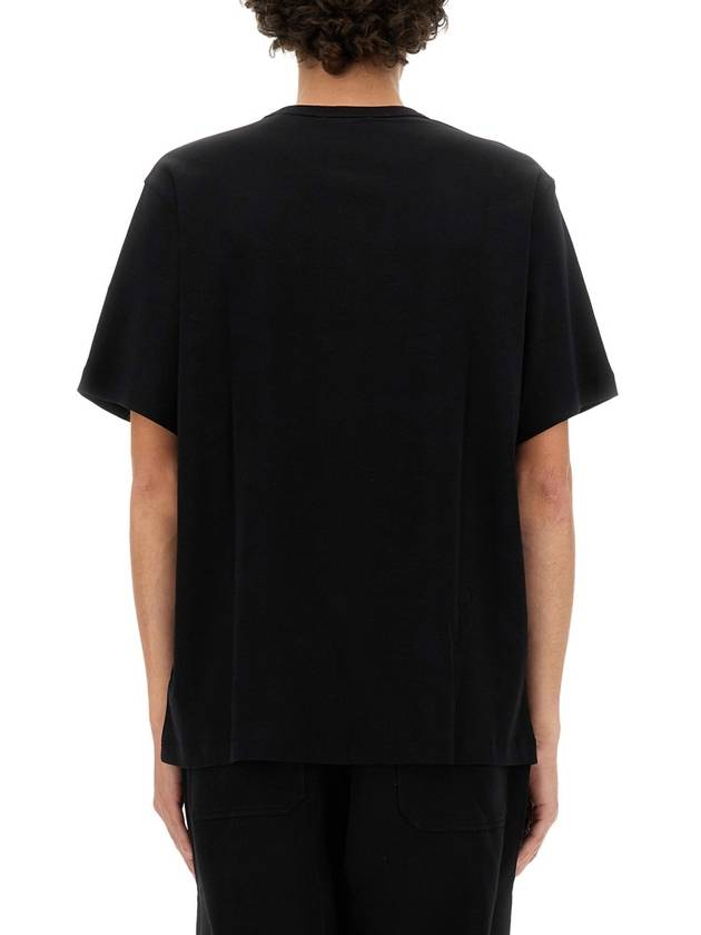 Embroidered Logo Short Sleeve T-Shirt Black - HELMUT LANG - BALAAN 8