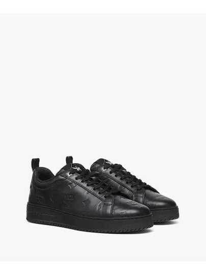 Leather New Terrain Low Top Sneakers Black - MCM - BALAAN 2