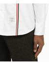 RWB Stripe Cotton Shirt White - THOM BROWNE - BALAAN 4