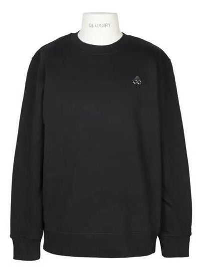 Men's Greyfield Crew Neck Cotton Sweatshirt Black - MOOSE KNUCKLES - BALAAN 2