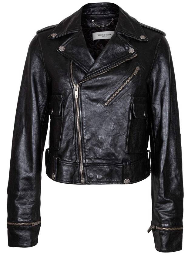 Golden Goose Leather Biker Jacket - GOLDEN GOOSE - BALAAN 3