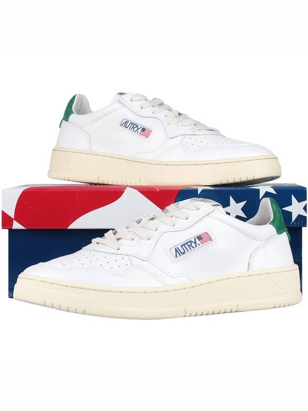 Medalist Green Tab Leather Low Top Sneakers White - AUTRY - BALAAN 11