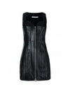 Leather Short Dress Black - GIVENCHY - BALAAN 1