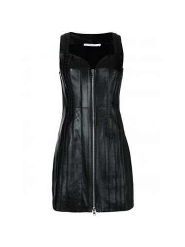 Leather Short Dress Black - GIVENCHY - BALAAN 1