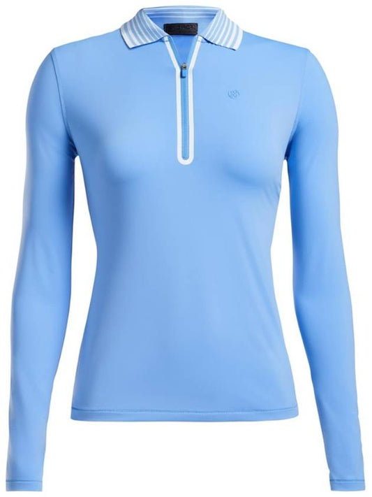 Featherweight Zip Polo Sky Blue - G/FORE - BALAAN 1