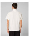 Logo pique half zip up short sleeve t shirt white - CP COMPANY - BALAAN 2