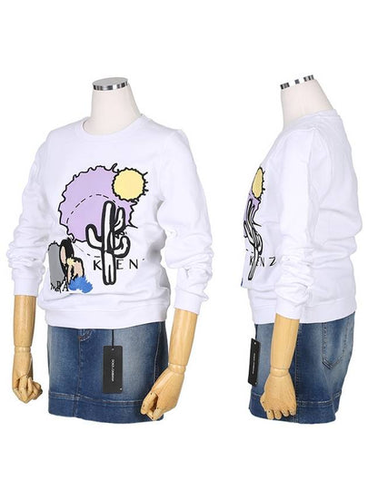 2SW799 950 01 White pastel patch embroidery sweatshirt - KENZO - BALAAN 2