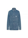 Charm Overshirt Cotton Twill Denim Jacket Blue - DIOR - BALAAN 2