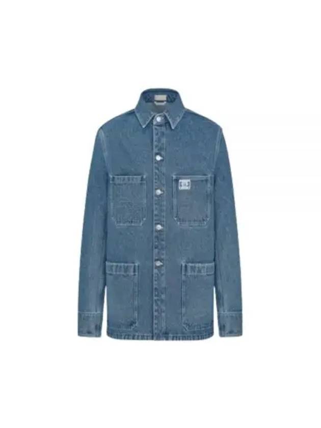 Charm Overshirt Cotton Twill Denim Jacket Blue - DIOR - BALAAN 2