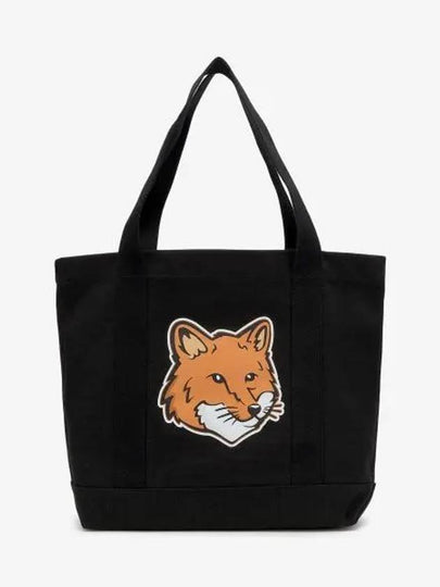 Fox Head Print Tote Bag Black - MAISON KITSUNE - BALAAN 2