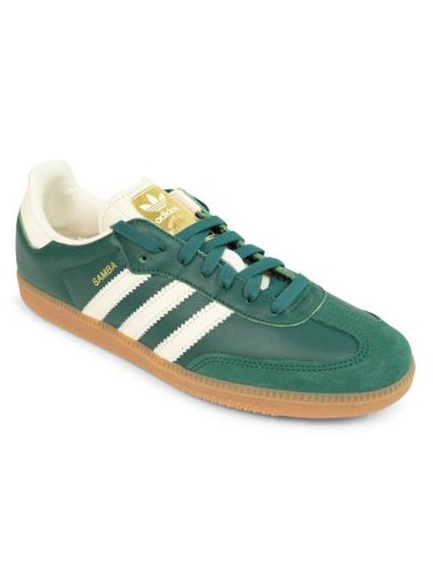 Samba OG Leather Low Top Sneakers Collegiate Green - ADIDAS - BALAAN 3