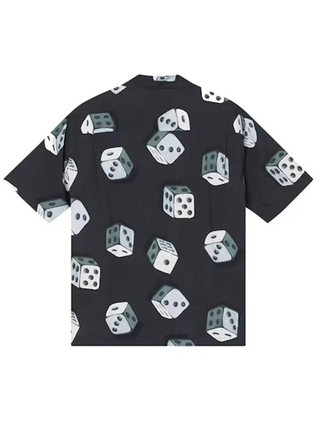 23SS logo dice pattern shirt black 1110215 BLACK - STUSSY - BALAAN 3