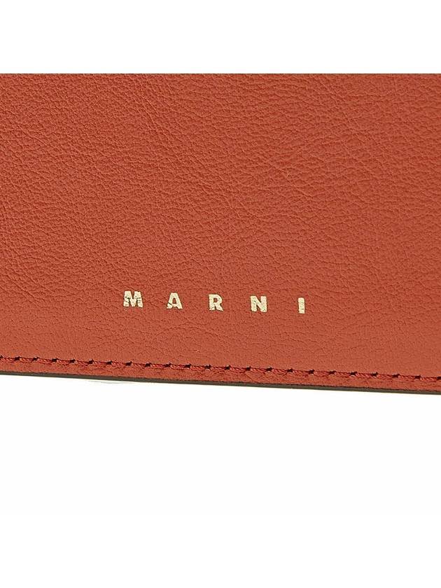 Color Block Zipper Card Wallet Orange - MARNI - BALAAN 7