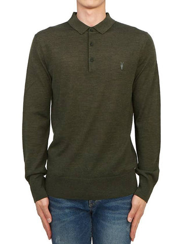 Reform Men's Collar Long Sleeve T-Shirt MK005D RYE GRASS GREEN ML - ALLSAINTS - BALAAN 1