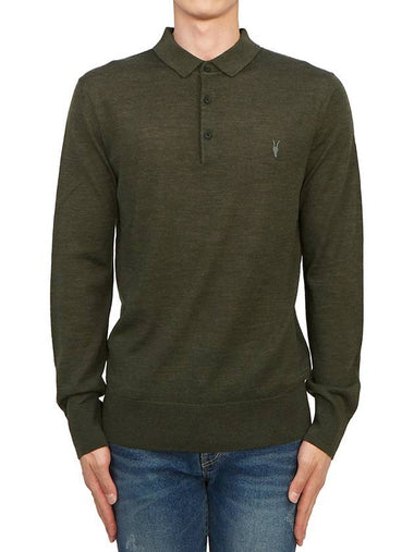 Reform Men's Collar Long Sleeve T-Shirt MK005D RYE GRASS GREEN ML - ALLSAINTS - BALAAN 1