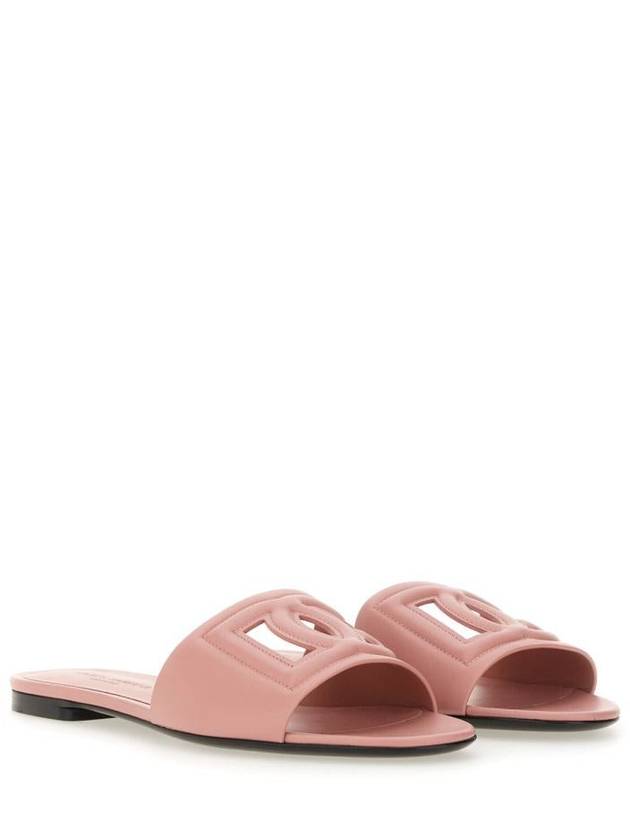 Dolce & Gabbana Leather Slide Sandal - DOLCE&GABBANA - BALAAN 2