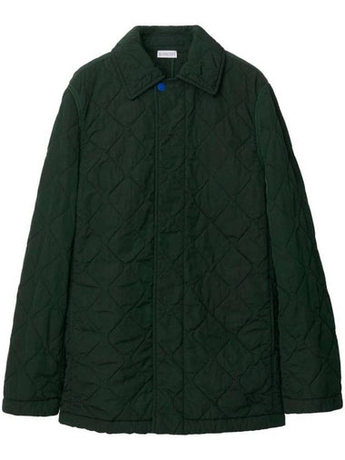 Embroidered Equestrian Knight Quilted Jacket Green - BURBERRY - BALAAN 1