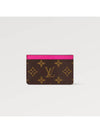 Monogram Macassar PM Card Wallet Fuchsia - LOUIS VUITTON - BALAAN 1