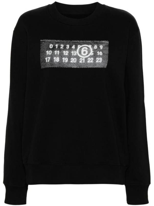 Number Logo Print Cotton Sweatshirt Black - MAISON MARGIELA - BALAAN 2