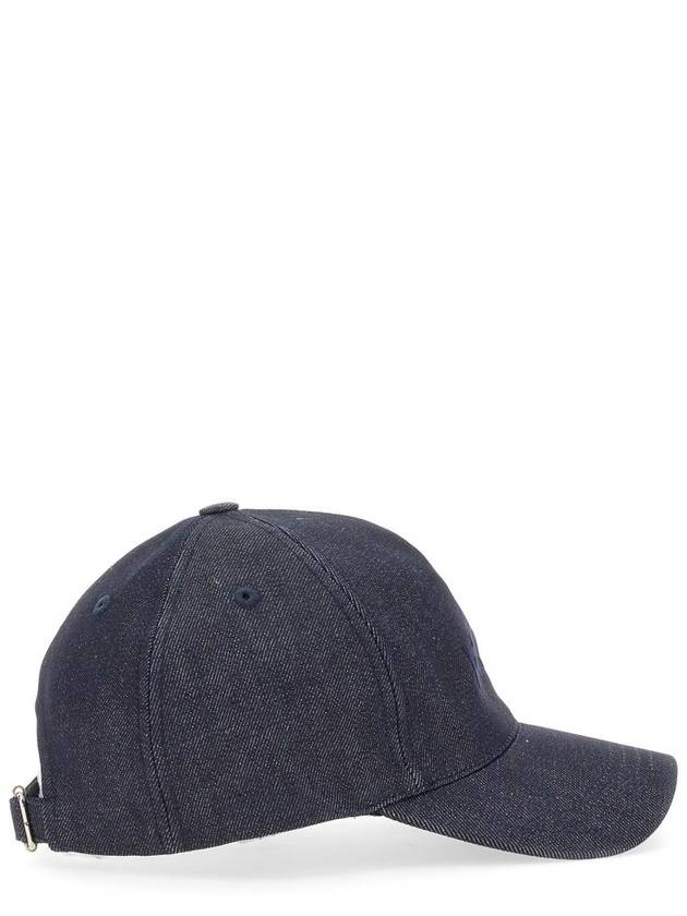 VPC Velvet Logo Denim Ball Cap Blue - A.P.C. - BALAAN 4