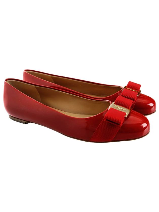 Varina Bellet Flats Red - SALVATORE FERRAGAMO - BALAAN.