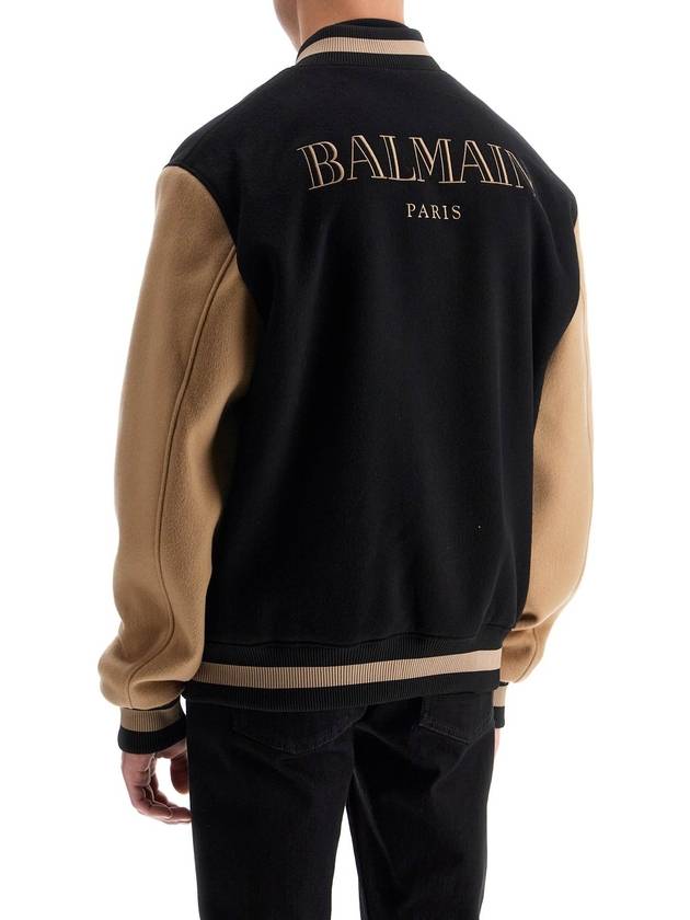 wool and cashmere bomber jacket - BALMAIN - BALAAN 3