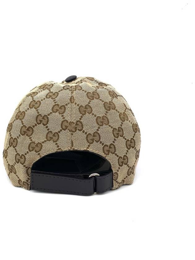 Original GG Web Supreme Canvas Baseball Ball Cap Beige Ebony - GUCCI - BALAAN 5