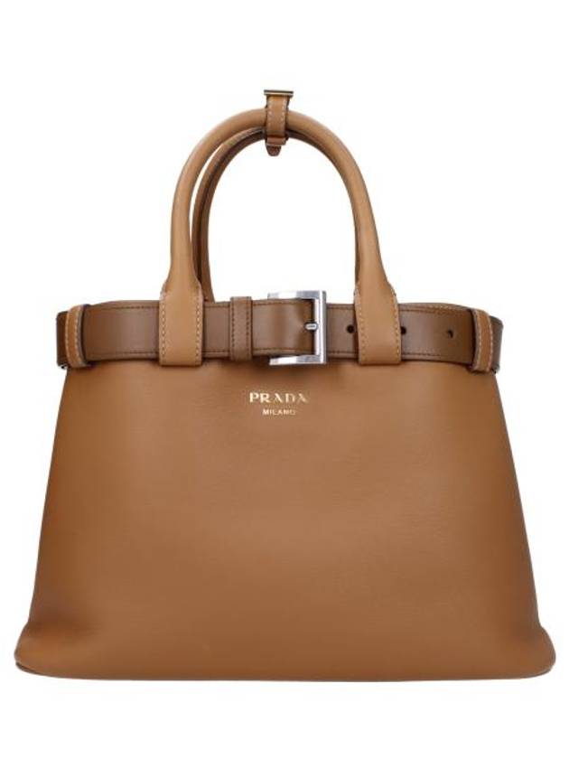 Buckle Medium Tote Bag Brown - PRADA - BALAAN 2