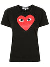 24SS Women's Red Heart Print TShirt AZ T111 051 1 - COMME DES GARCONS - BALAAN 2