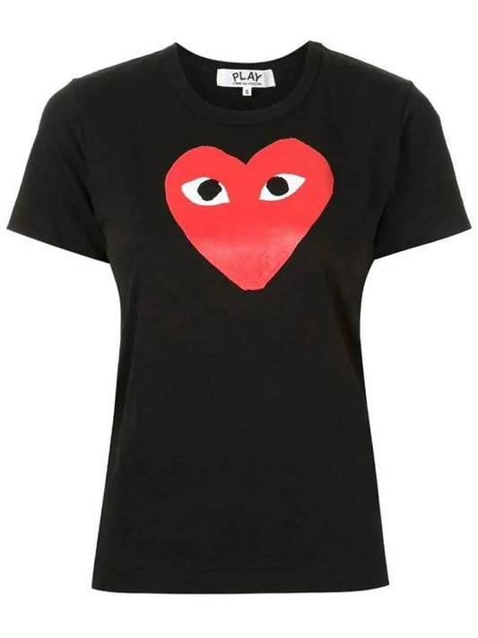 24SS Women's Red Heart Print TShirt AZ T111 051 1 - COMME DES GARCONS - BALAAN 2