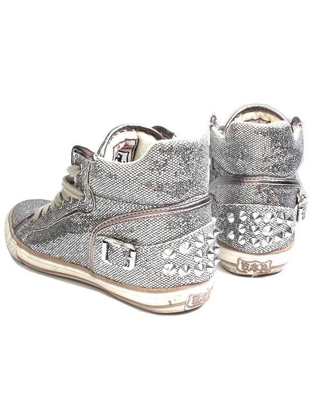 Silver glitter high neck sneakers 37 - ASH - BALAAN 4