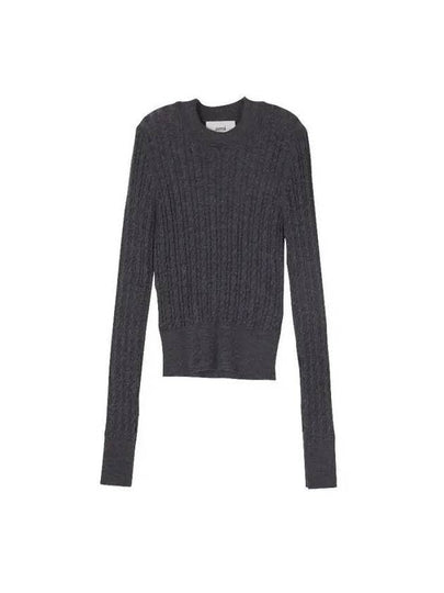 Cable Knit Top Grey - AMI - BALAAN 2