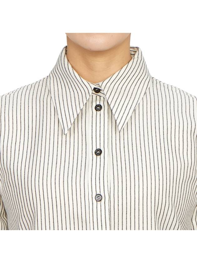 Journey Striped Long Sleeve Shirt White - GOLDEN GOOSE - BALAAN 9