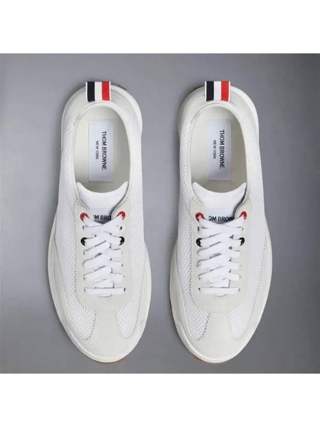 Thom Women Browne Nylon Tech Runner Low Top Sneakers Grey White - THOM BROWNE - BALAAN 5