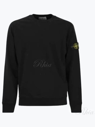 Garment Dyed Malfile Crewneck Sweatshirt Black - STONE ISLAND - BALAAN 2