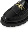 Triomphe Chain Polished Bull Margaret Loafers Black - CELINE - BALAAN 6